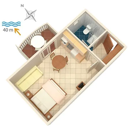 Apartment Studio Bilo 4202c